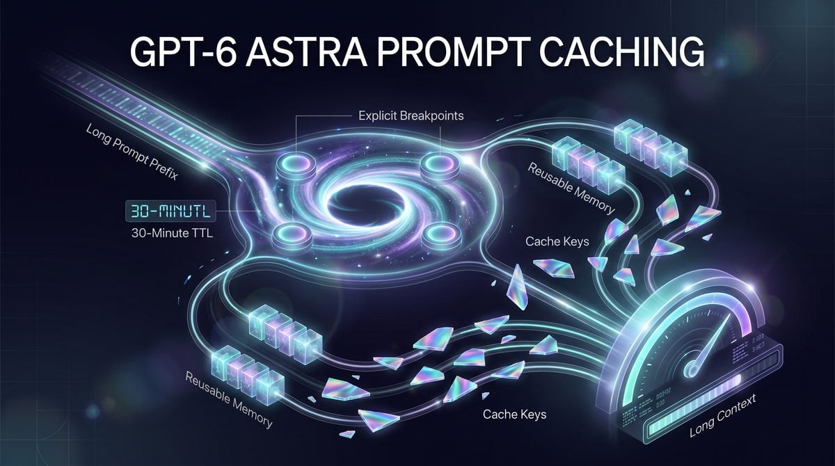 GPT-6 Astra Prompt Caching Guide: Explicit Breakpoints, Cache Keys, 30-Minute TTL, and Long-Context Cost Control