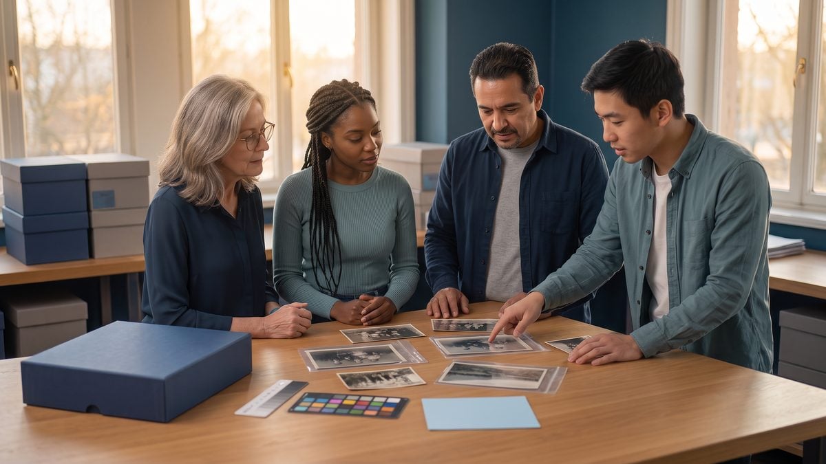 25 ChatGPT Images 2.5 Prompts for Restoring a Family Photo Archive: Damage Repair, Colorization, Cropping, Print Preparation, and Consent — second editorial workflow visual